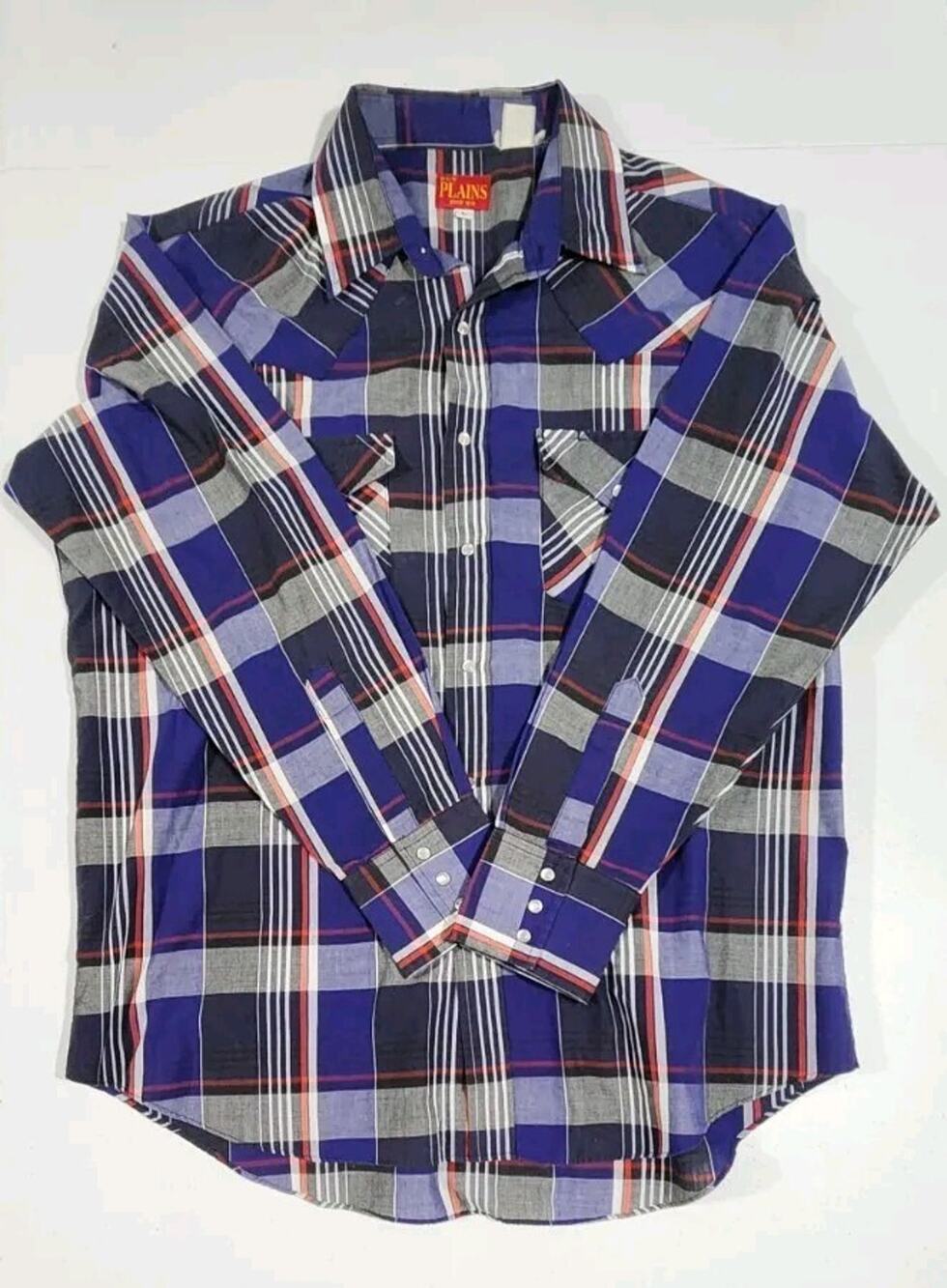 Vintage Ely Plains Pearl Snap Shirt Western Striped Long Sleeve